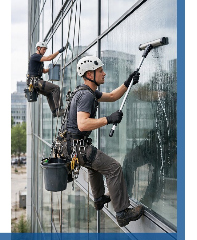 Мойка витражей альпинистами в Саранске от 738 р. под ключ|ВЫСОТНИК-Срн