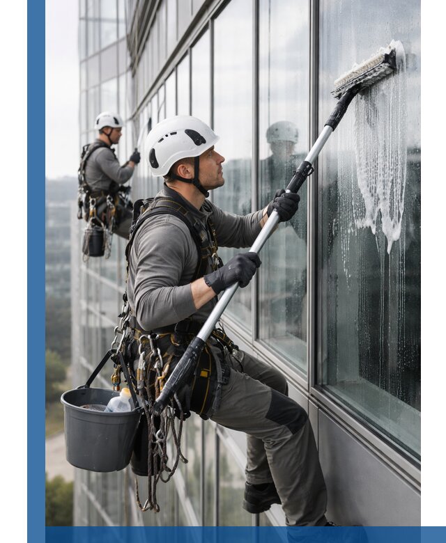 Высотная мойка сплошного остекления с выездом в Саранске