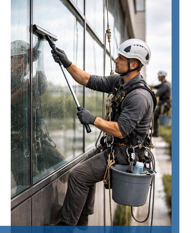 Мойка стеклянных фасадов в Саранске от 211 р. | ВЫСОТНИК-Срн