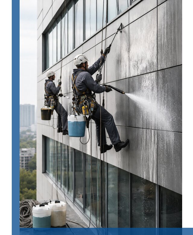 Профессиональная мойка вентилируемых фасадов в Саранске