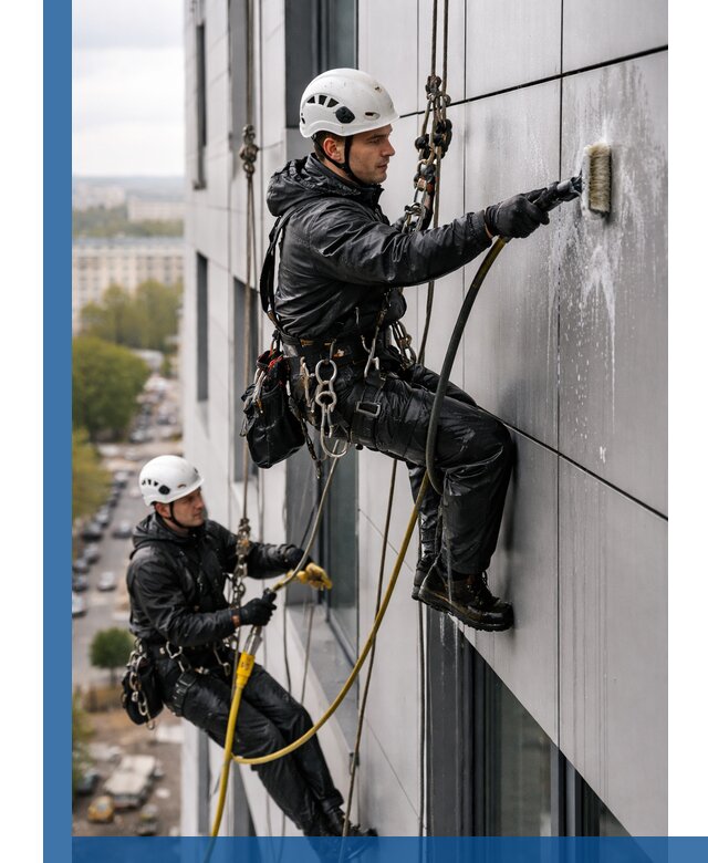 Профессиональная мойка фасада из композита в Саранске