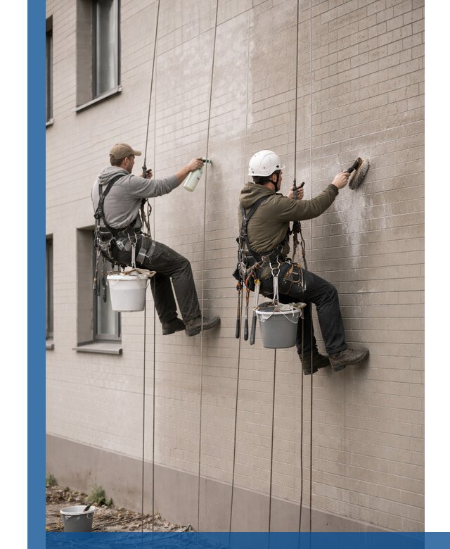 Удаление высолов с фасада зданий в Саранске без повреждений и следов