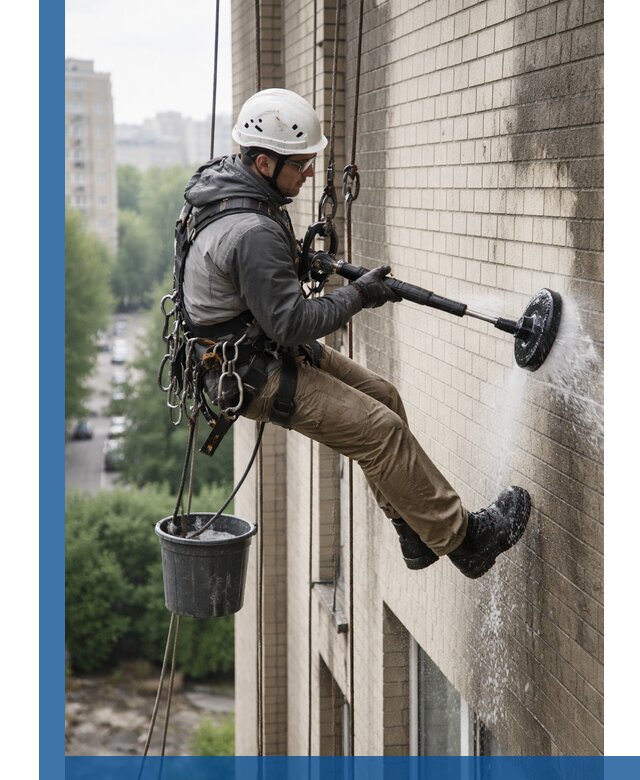 Очистка фасада от копоти в Саранске профессионально и безопасно