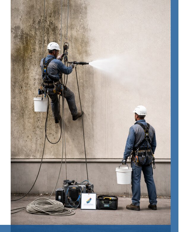 Очистка фасада от плесени в Саранске от 316 р. | ВЫСОТНИК-Срн