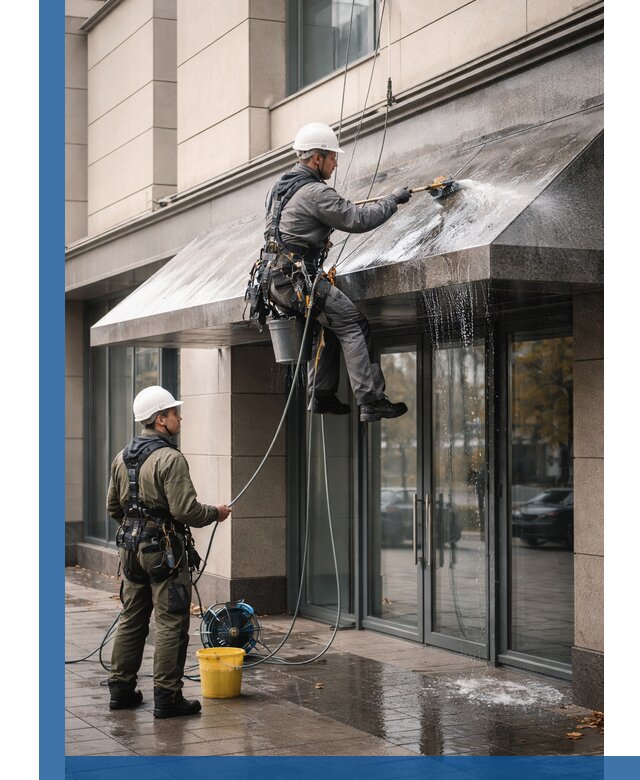 Профессиональная мойка козырьков и навесов в Саранске