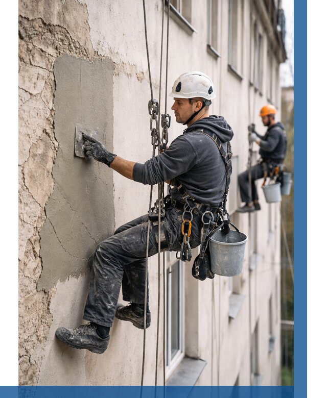 Восстановление штукатурки фасада в Саранске от 1264 р. | ВЫСОТНИК-Срн