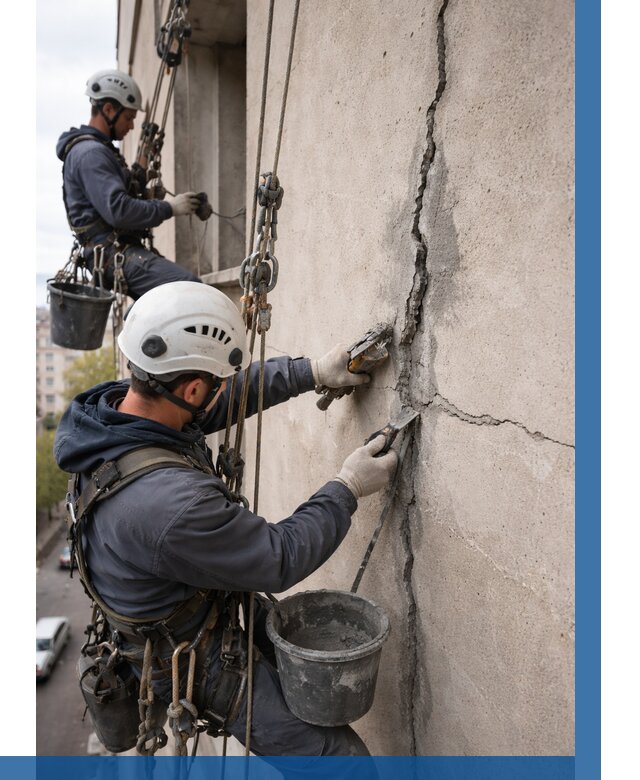 Заделка трещин на фасаде в Саранске от 948 р. | ВЫСОТНИК-Срн