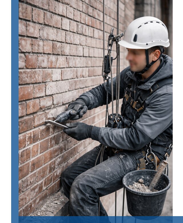 Расшивка кирпичных швов фасадов и стен, ремонт в Саранске