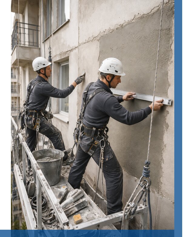 Штукатурка фасада на высоте в Саранске от 948 р. | ВЫСОТНИК-Срн