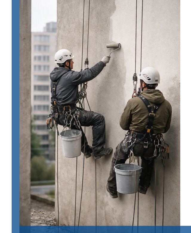 Покраска фасадов высотными альпинистами в Саранске с гарантией