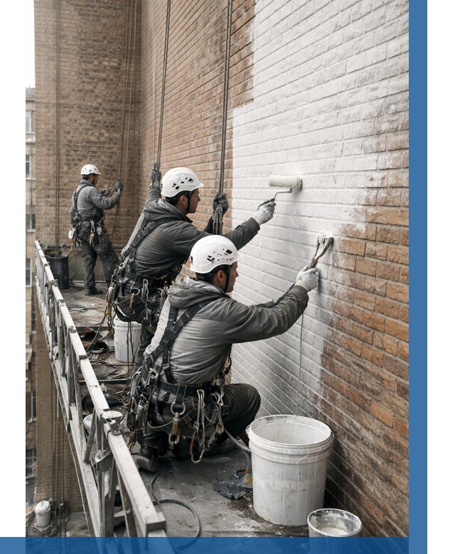 Покраска кирпичного фасада в Саранске от 369 р. | ВЫСОТНИК-Срн