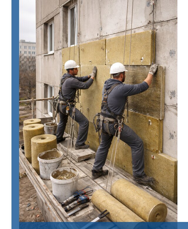 Утепление фасада минватой в Саранске под ключ с гарантией