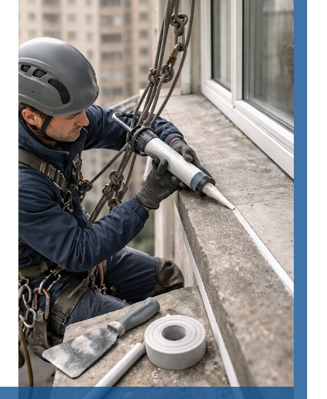 Герметизация балконного козырька в Саранске от 4741 р. | ВЫСОТНИК-Срн