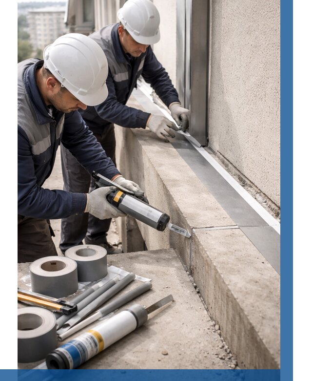 Герметизация примыкания балкона в Саранске от 4741 р. | ВЫСОТНИК-Срн