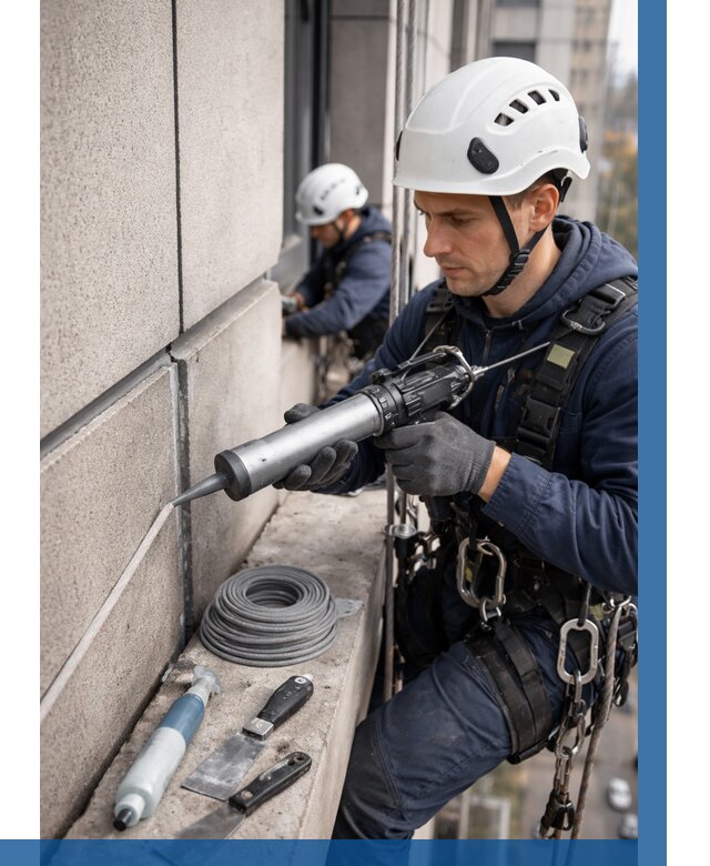 Герметизация деформационных швов фасада в Саранске от 738 | ВЫСОТНИК-Срн