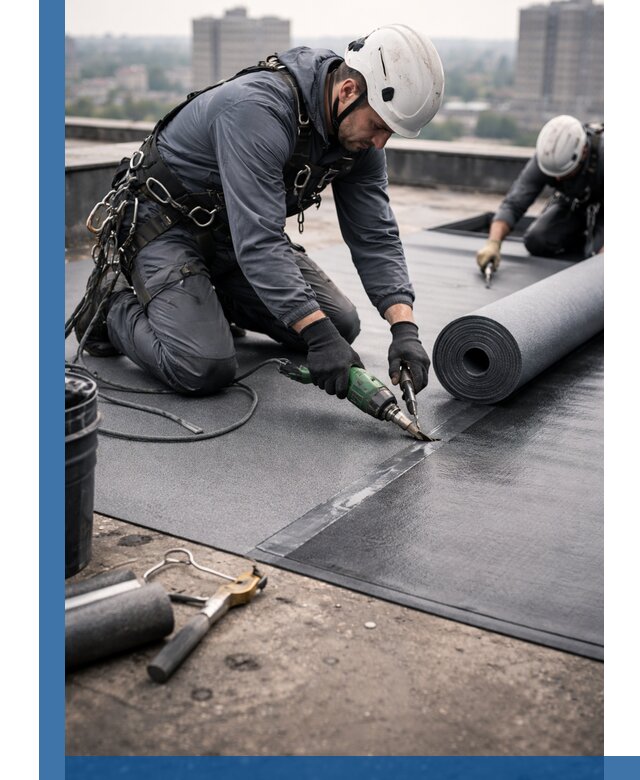 Ремонт мягкой кровли в Саранске с выездом промальпинистов