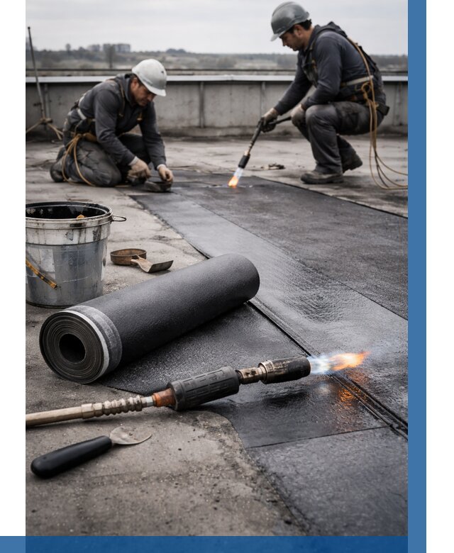 Ремонт рулонной кровли в Саранске от 685 р. | ВЫСОТНИК-Срн