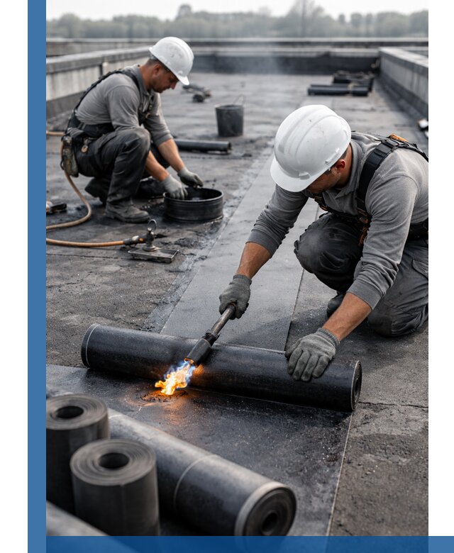 Ремонт рулонной кровли в Саранске герметизация и восстановление