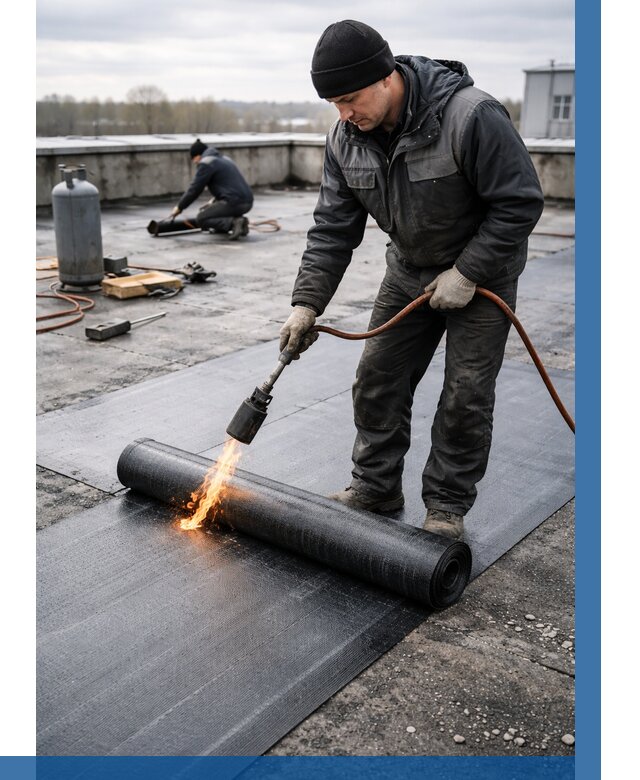 Ремонт наплавляемой кровли в Саранске от 738 р. | ВЫСОТНИК-Срн