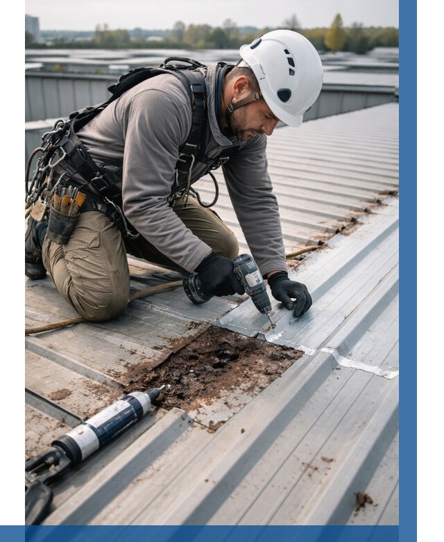 Ремонт профнастила на кровле в Саранске от 738 р. | ВЫСОТНИК-Срн