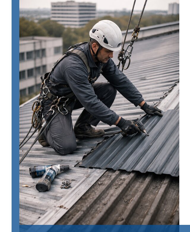 Ремонт профнастила на кровле в Саранске, работы под ключ