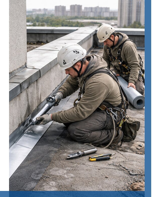 Ремонт кровельных примыканий в Саранске от 1264 р. | ВЫСОТНИК-Срн