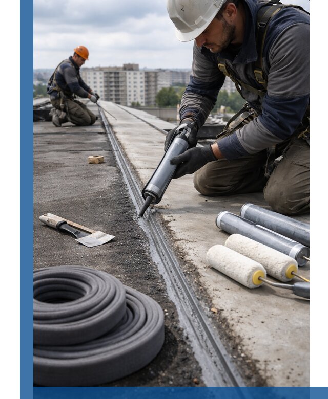 Герметизация швов кровли в Саранске с гарантией герметичности