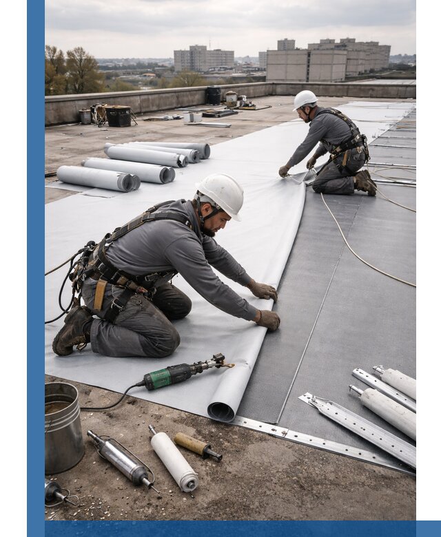 Монтаж мембранной кровли в Саранске для промышленных зданий