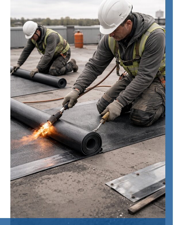 Монтаж наплавляемой кровли в Саранске от 896 р. — ВЫСОТНИК-Срн