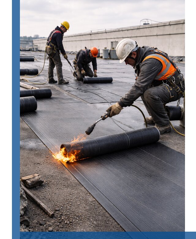 Монтаж наплавляемой кровли в Саранске профессионально