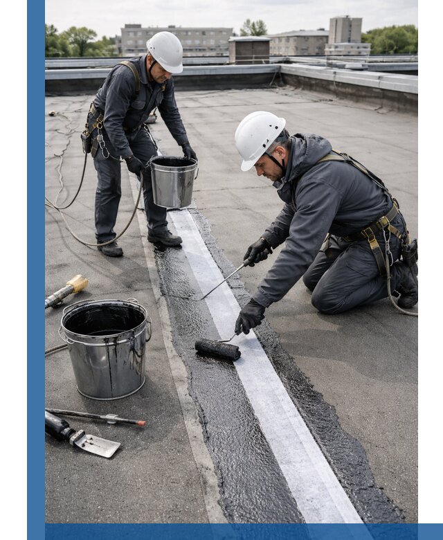 Гидроизоляция кровли мастикой в Саранске надежная защита