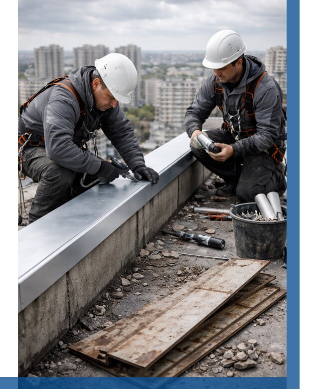 Замена парапетных крышек под ключ в Саранске от 1264 р. | ВЫСОТНИК-Срн