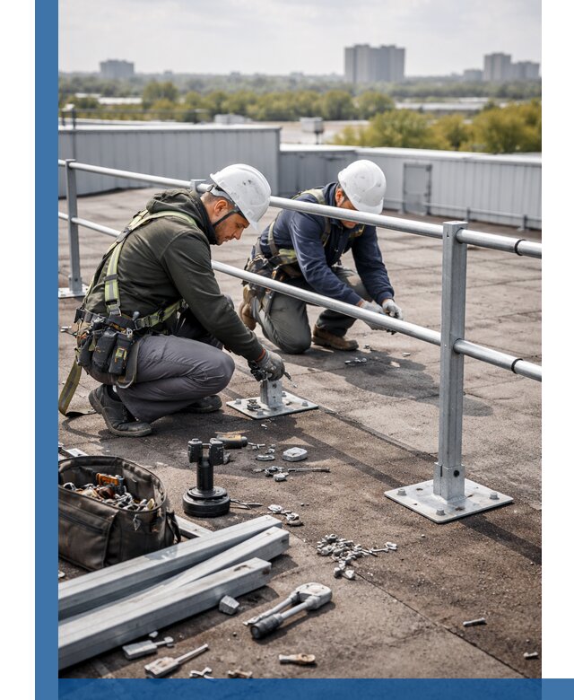 Монтаж кровельного ограждения в Саранске под ключ с гарантией