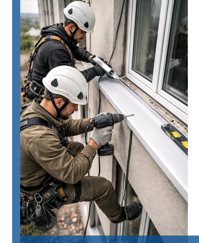Профессиональный монтаж оконных отливов и отведения воды в Саранске