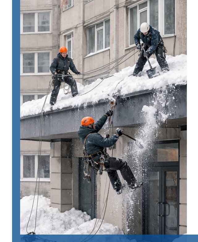 Безопасная очистка навесов от снега в Саранске круглогодично