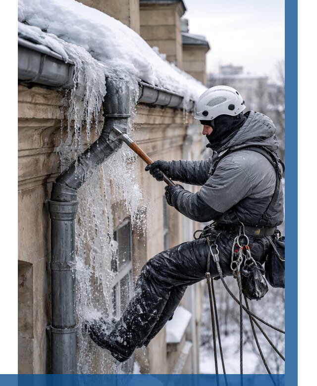 Очистка водостоков от льда в Саранске от 3688 р. | ВЫСОТНИК-Срн