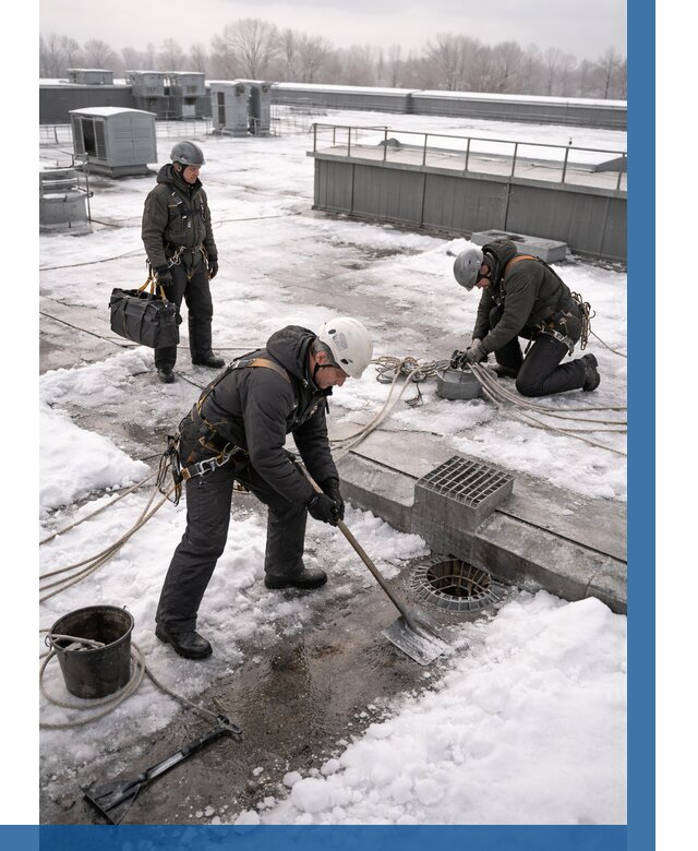 Абонентское обслуживание кровли зимой в Саранске от 8429 р. | ВЫСОТНИК-Срн