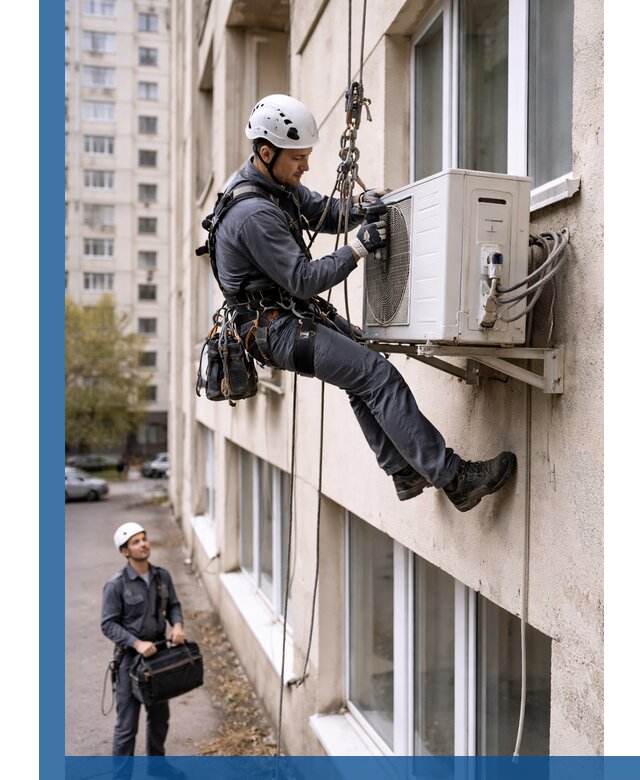 Демонтаж внешнего блока кондиционера в Саранске профессионально