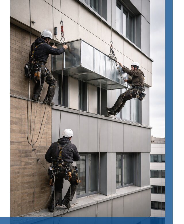 Монтаж воздуховодов на фасаде в Саранске от 1580 р. | ВЫСОТНИК-Срн