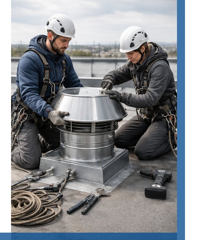 Установка дефлекторов на кровле в Саранске от 4741 р. | ВЫСОТНИК-Срн