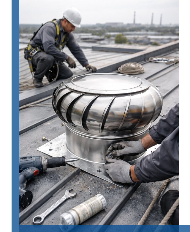 Установка дефлекторов на кровле в Саранске профессионально