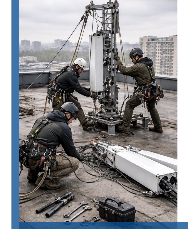 Демонтаж антенн на крыше зданий в Саранске с гарантией