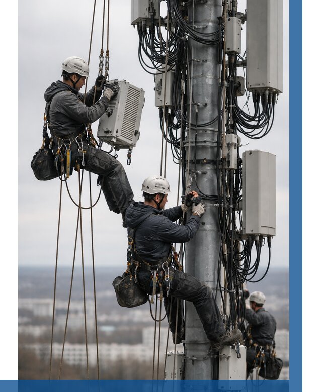 Монтаж оборудования связи на мачте в Саранске от 7902 р. | ВЫСОТНИК-Срн