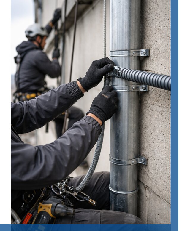 Монтаж гофры для кабеля в Саранске от 316 р. | ВЫСОТНИК-Срн