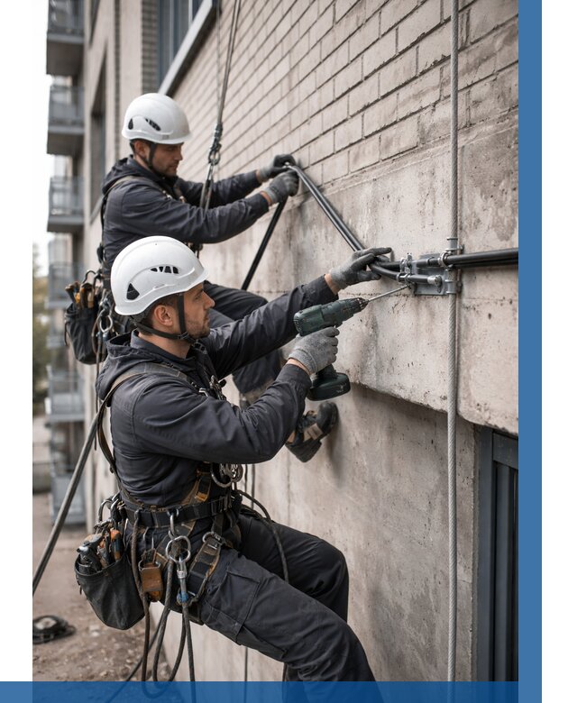 Крепление кабеля на фасаде в Саранске от 369 р. | ВЫСОТНИК-Срн