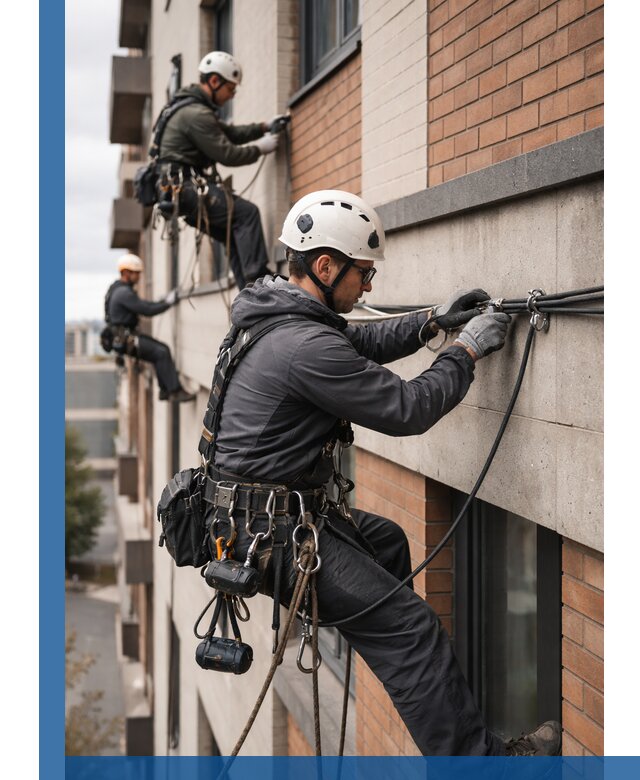 Крепление кабеля на фасаде монтаж и крепеж в Саранске