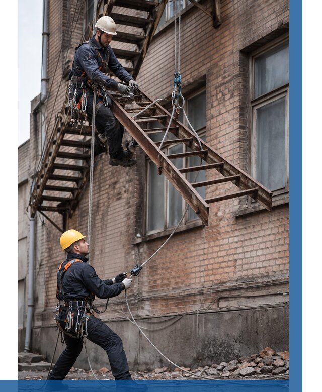 Демонтаж пожарной лестницы в Саранске от 12643 р. | ВЫСОТНИК-Срн