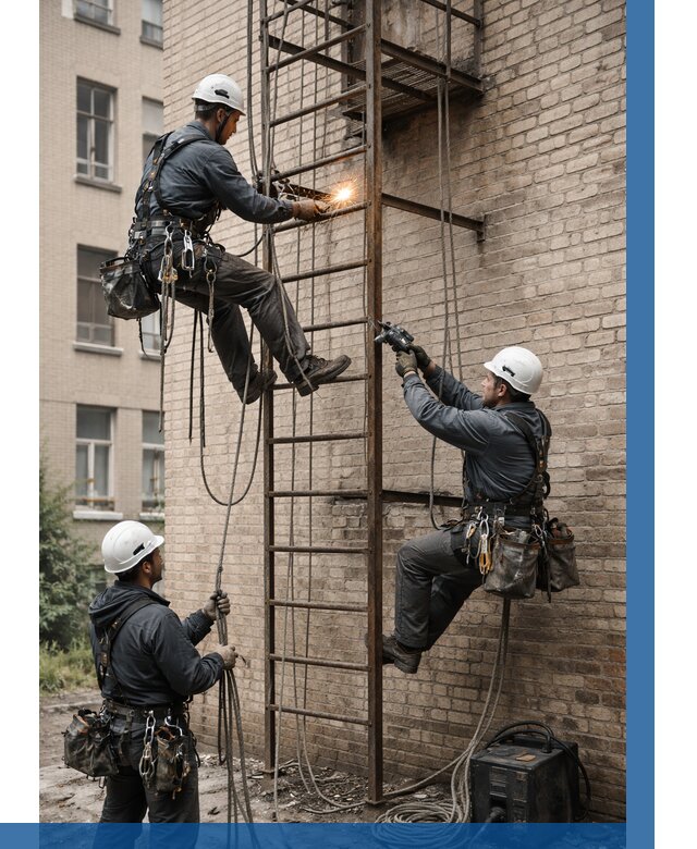 Ремонт пожарной лестницы в Саранске от 7902 р. | ВЫСОТНИК-Срн