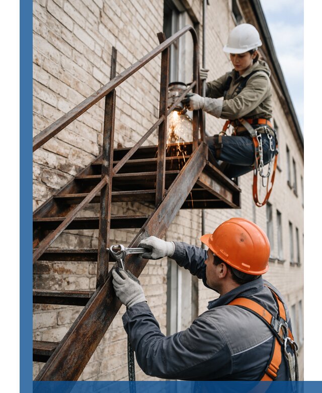Ремонт и восстановление пожарных лестниц с выездом в Саранске