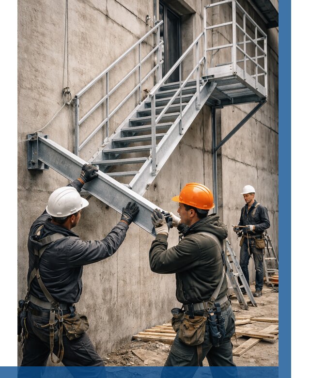 Монтаж металлических лестниц в Саранске от 15804 р. | ВЫСОТНИК-Срн